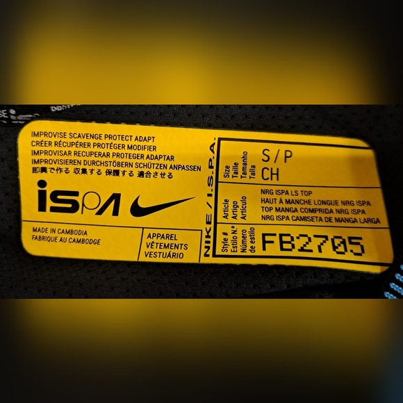 NWT Nike ISPA Long-Sleeve Top Layered Tank Top Long Sleeve Midnight Navy Small - Picture 4 of 15